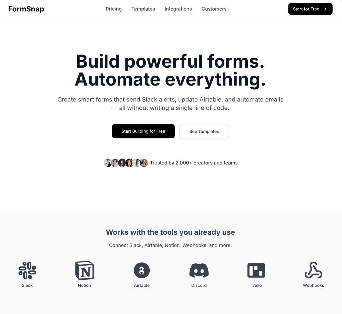 FormSnap Interface