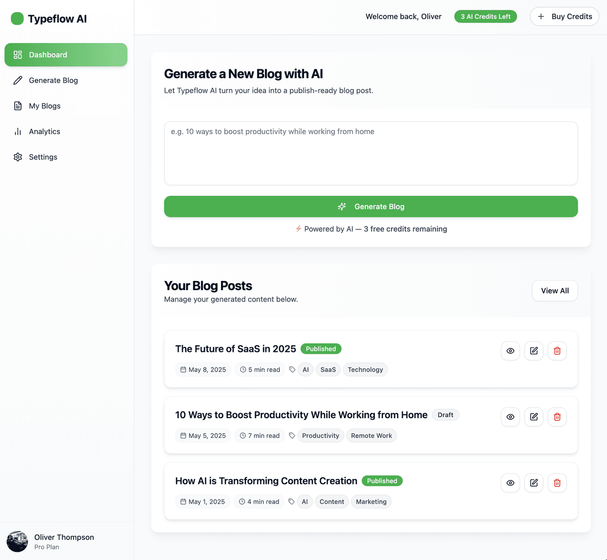 TypeFlow AI Interface